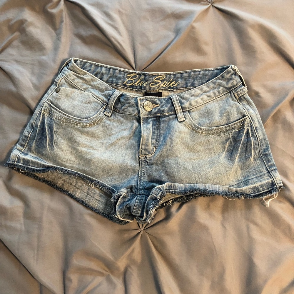 Blue Spice Light Wash Denim Shorts